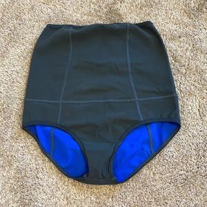 High Waisted Gray Bikini Bottoms- reversible!!